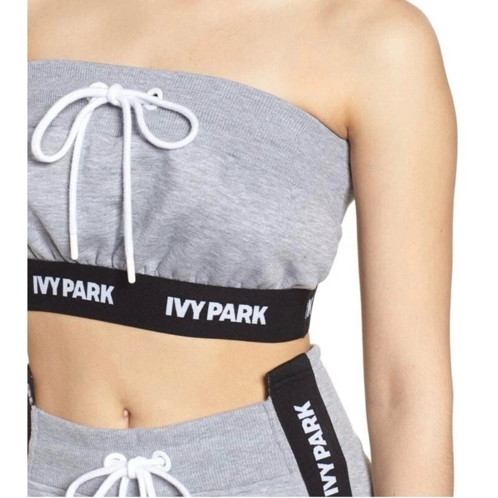IVY PARK Light Grey Logo Tube Top